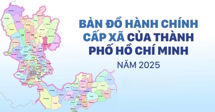 Bản đồ 168 phường xã mới tại TP HCM sau sáp nhập